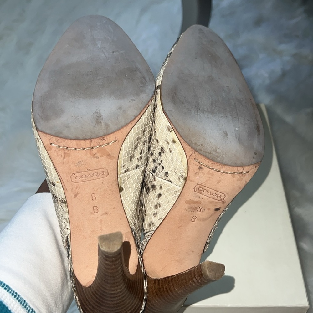 Coach Alma Python Print Heels - image 6